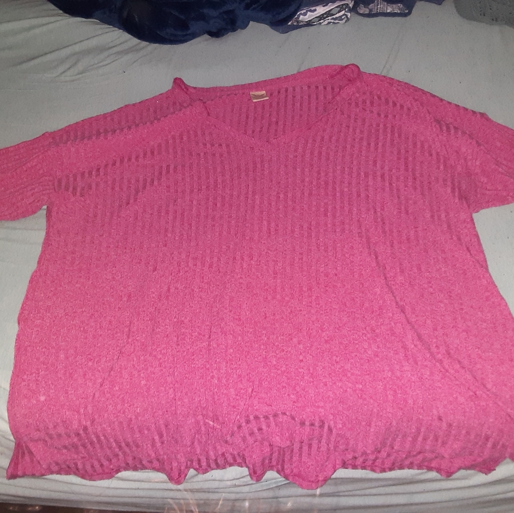Faded glory pink sweater style top size 4x